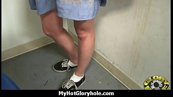 Hottie Sucks And Fucks Black Cock For Cusmhot At Gloryhole 30 - black, sucking, interracial, blow, b