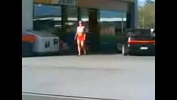 ⁣Justine In Miniskirt At Rotorua Shell Station