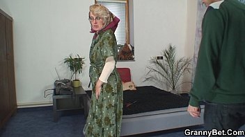 Lonely Old Grandma Pleases An Young Guy